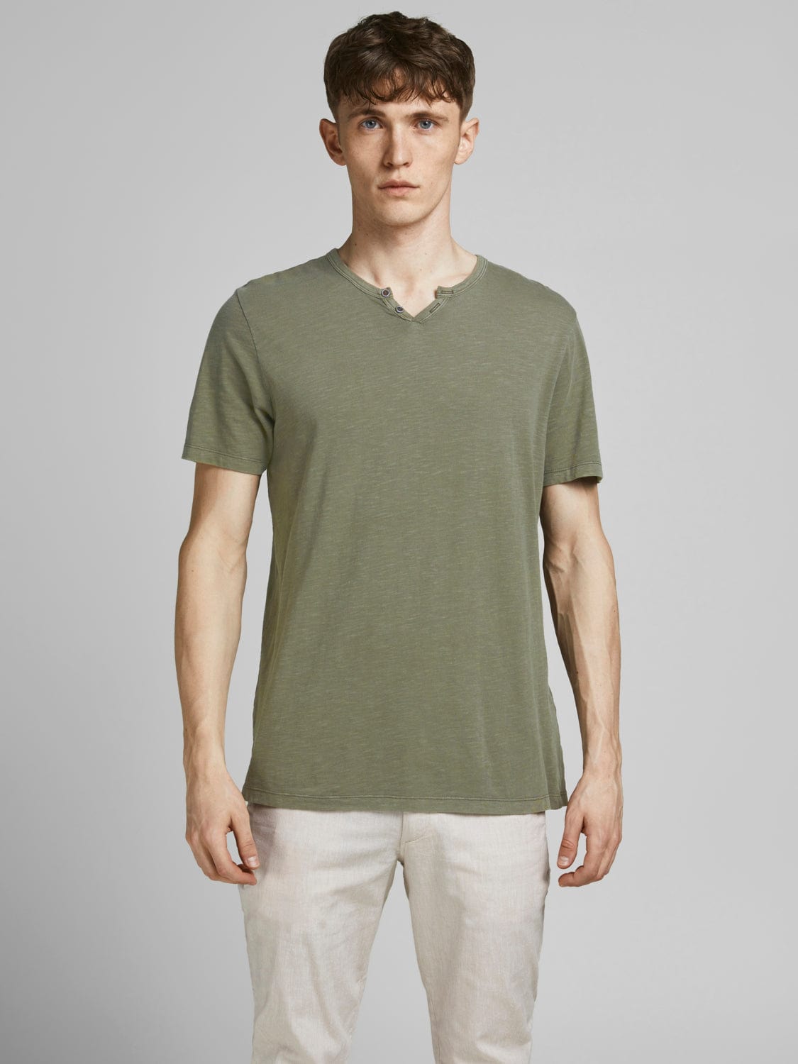 Camiseta cuello pico Verde - SPLIT
